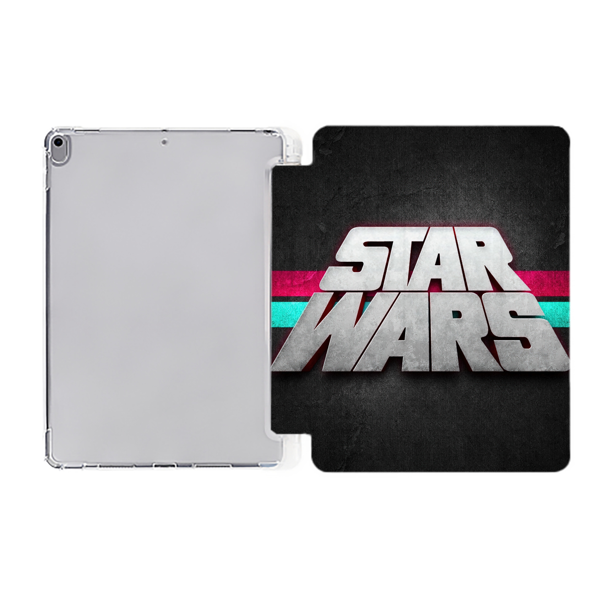 （画像用） スター・ウォーズ Star Wars IPad ケース ペン収納付き 三つ折りスタンド PUレザー×シリコン 対応機種9.5/10.5/10.9インチ